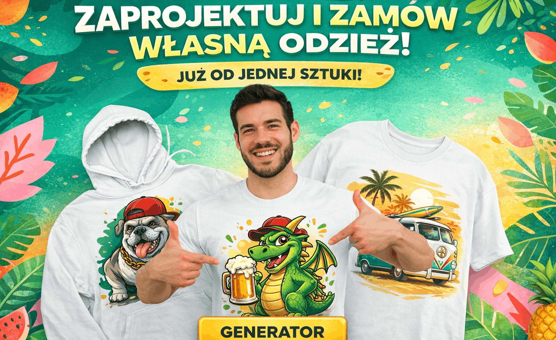 Projektuj i zamawiaj swoją odzież z własnym nadrukiem